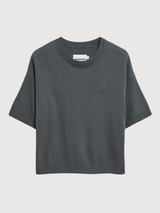 Linen Blend Knit Sweater Space Steel | Armedangels