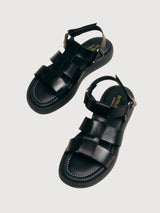 SELMA MULTI STRAP SANDAL BLACK | Jutelaune