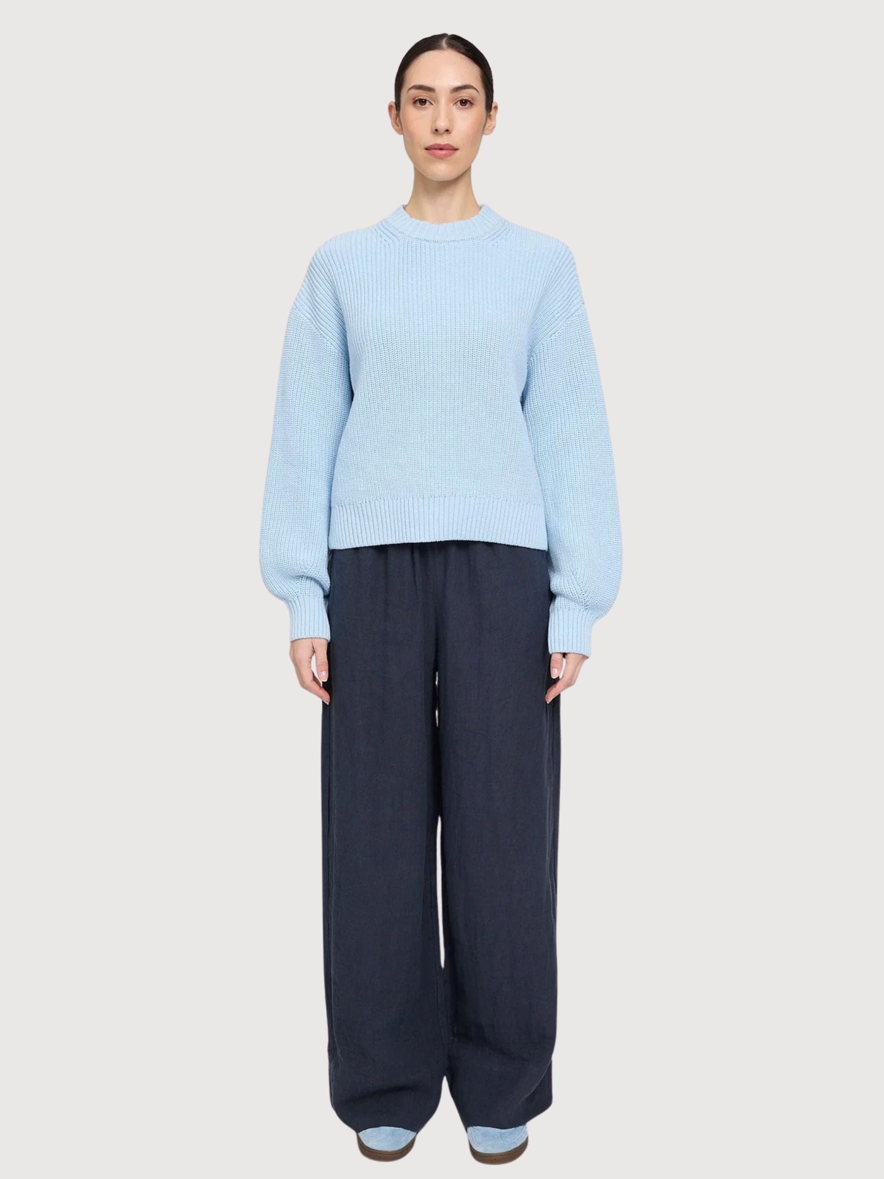Grobstrickpullover für Damen, Traumblau | Mazine