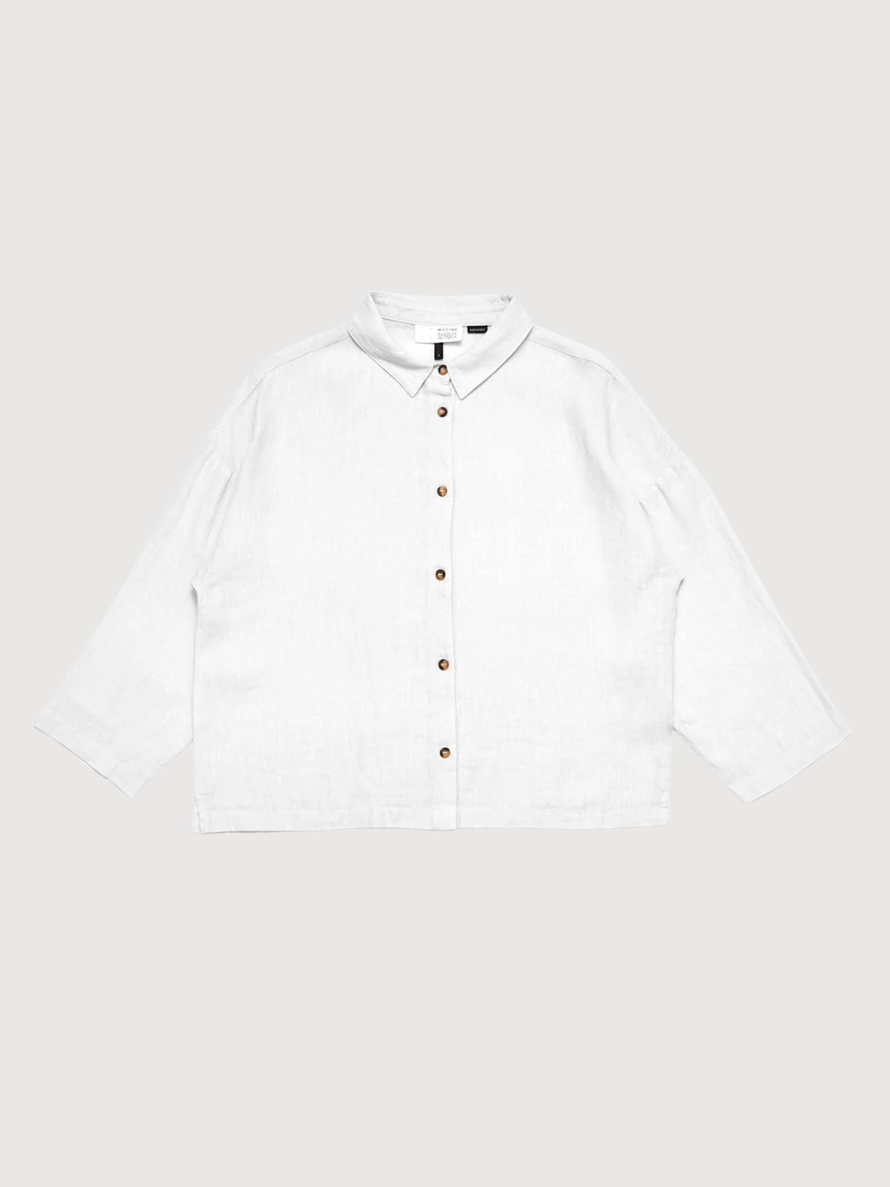 Shirt 3/4 Sleeve Line Woman Bright White | Mazine
