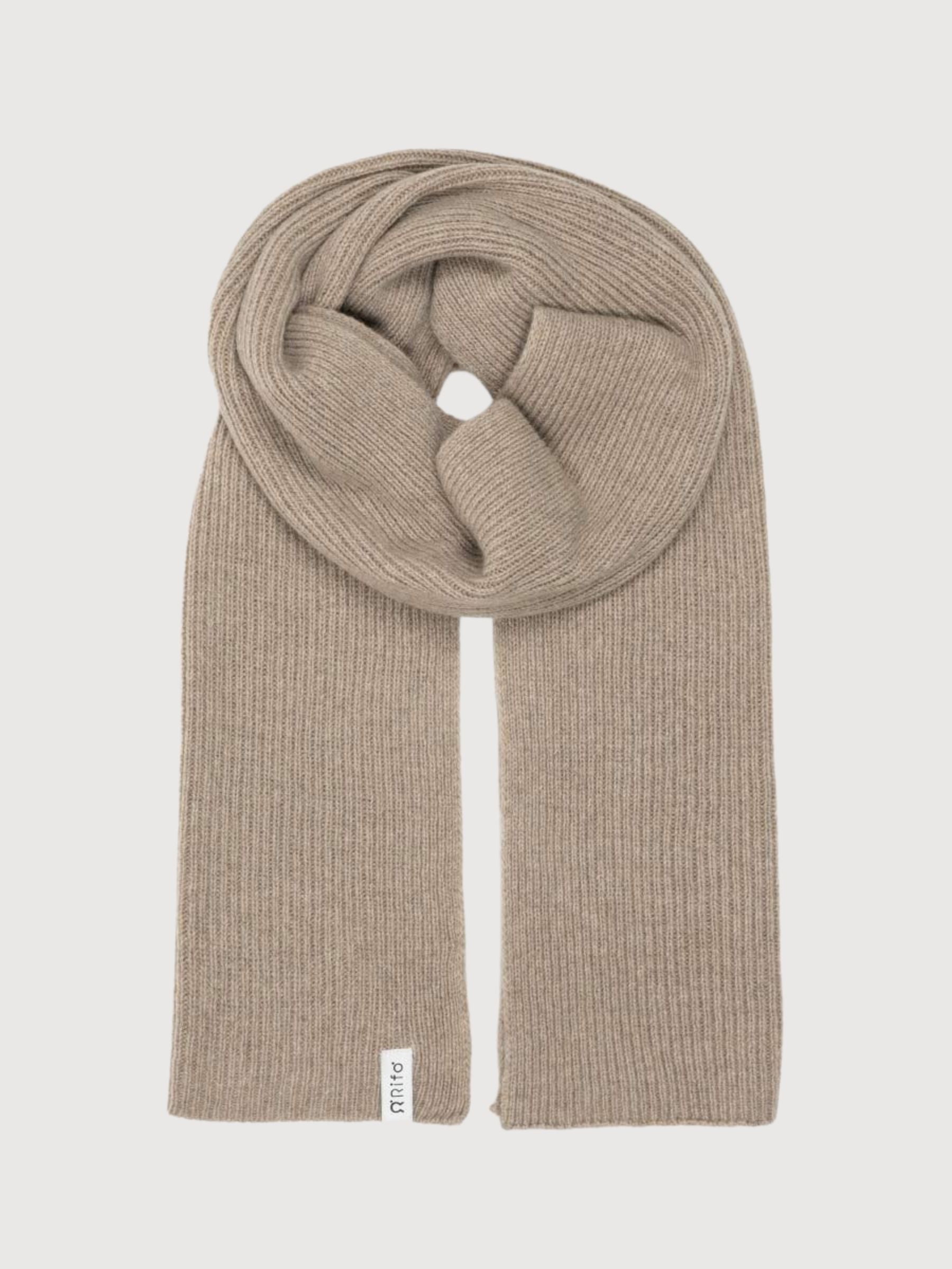 Scarf Federico Beige Sand Unisex in recycled Cashmere | Rifò