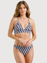 Bikini Pants Slite Pepita Cats Black | Dedicated