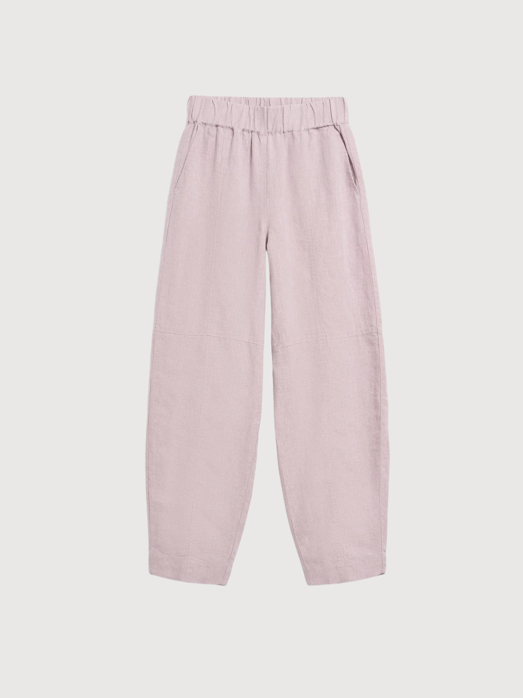 Barrel Pant Pull On Linen Pink Mist | Armedangels