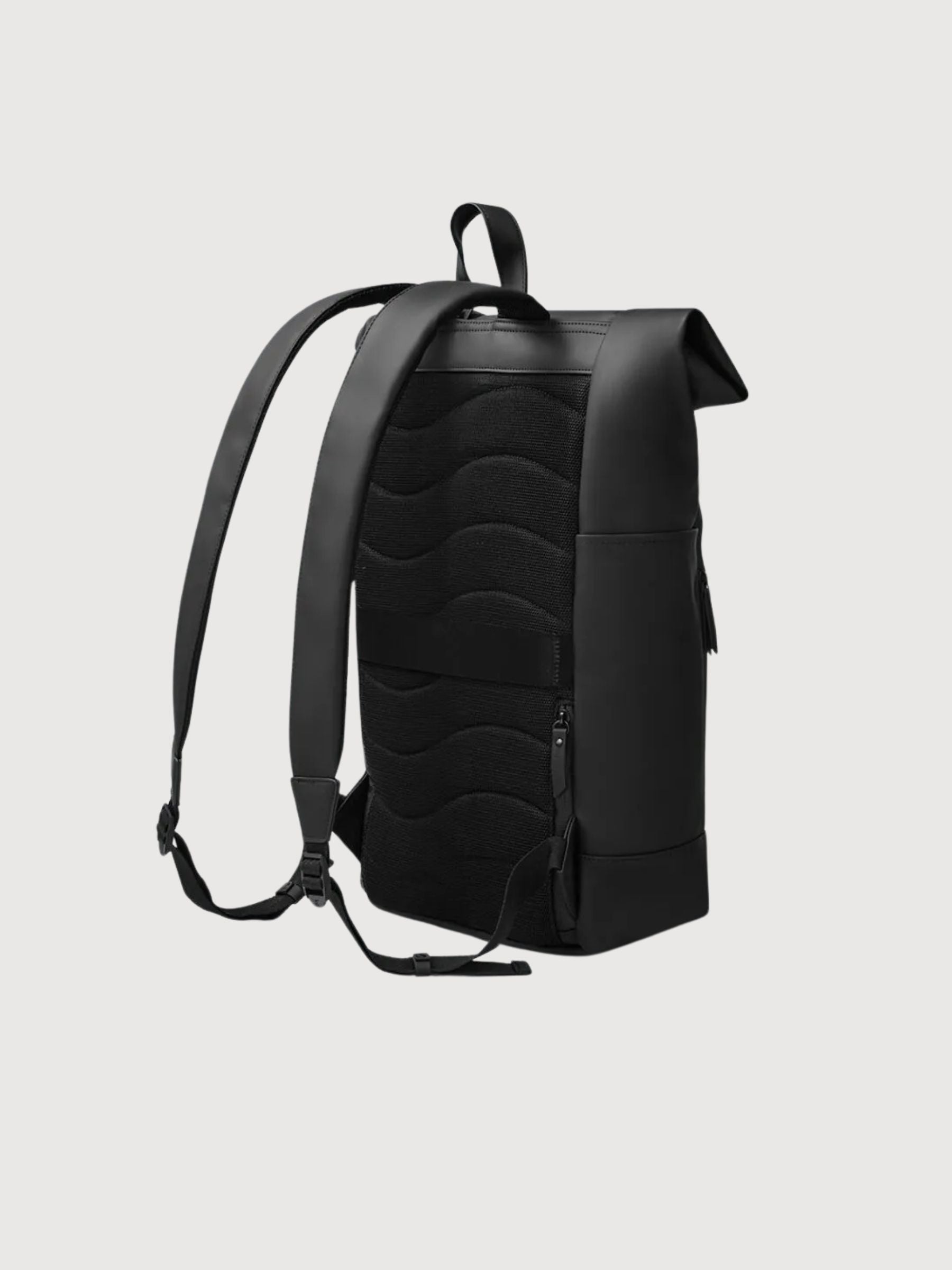 Black Waterproof Ecological Laptop Backpack 16” | Gaston Luga