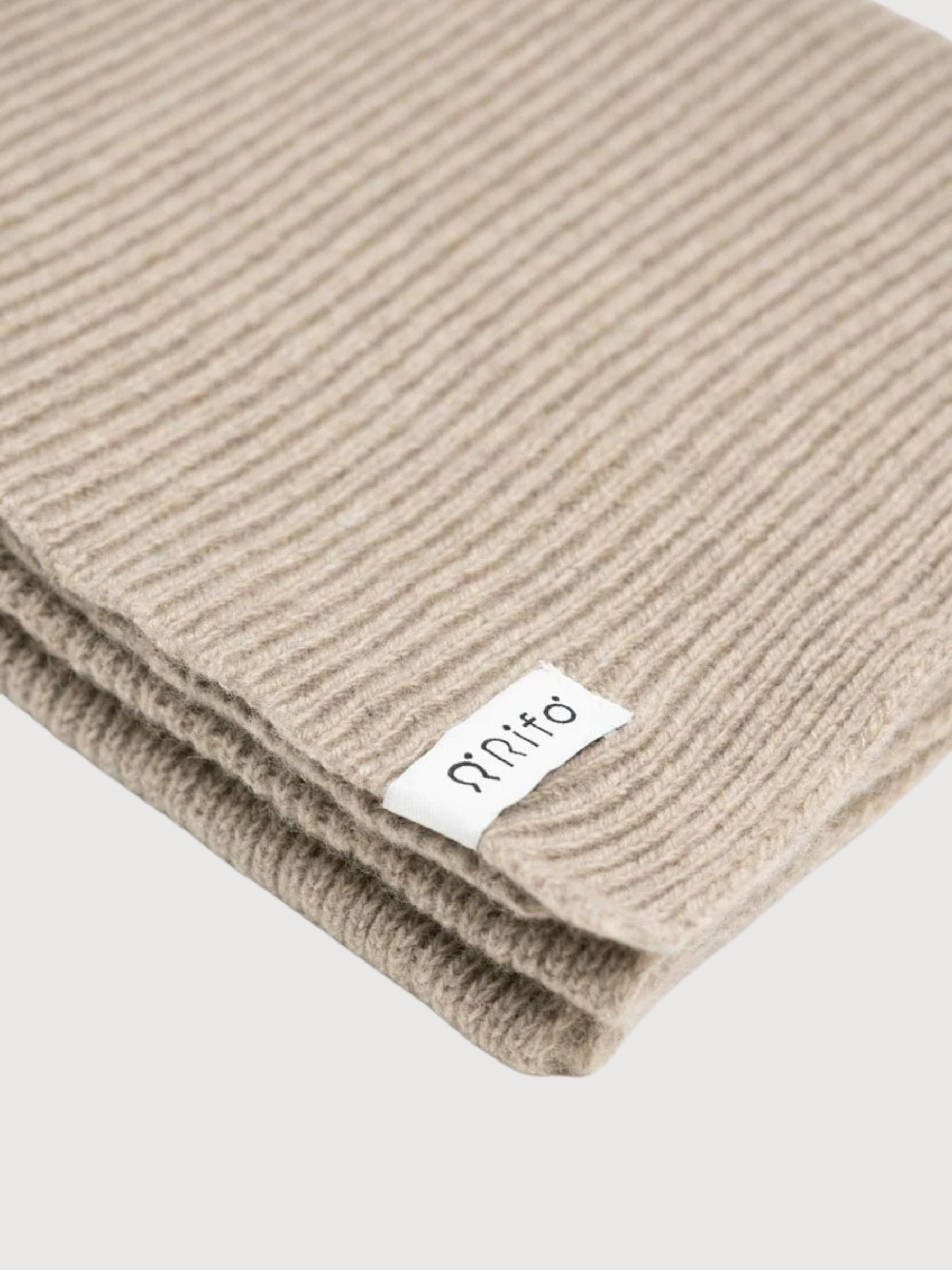 Scarf Federico Beige Sand Unisex in recycled Cashmere | Rifò