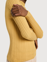 Pullover Ribbed Yellow Woman Cotton | Lanius
