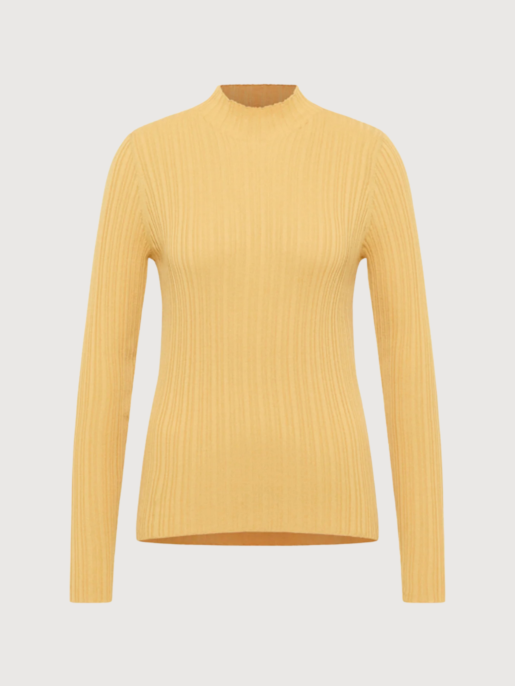 Pullover Ribbed Yellow Woman Cotton | Lanius