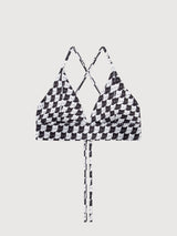 Bikini Top Alva Pepita Cats Black | Dedicated