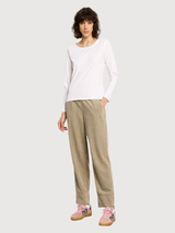 Longsleeve White Woman Cotton | Lanius