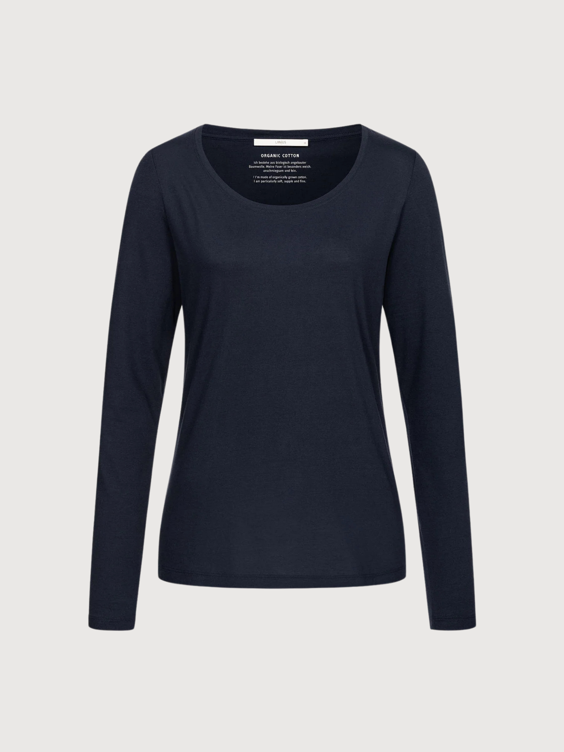 Maglia a maniche lunghe blu navy | LANIUS