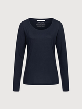 Maglia a maniche lunghe blu navy | LANIUS