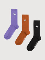 Rippensocken Knivsta-Katzen 3-Pack schwarz | Dedicated