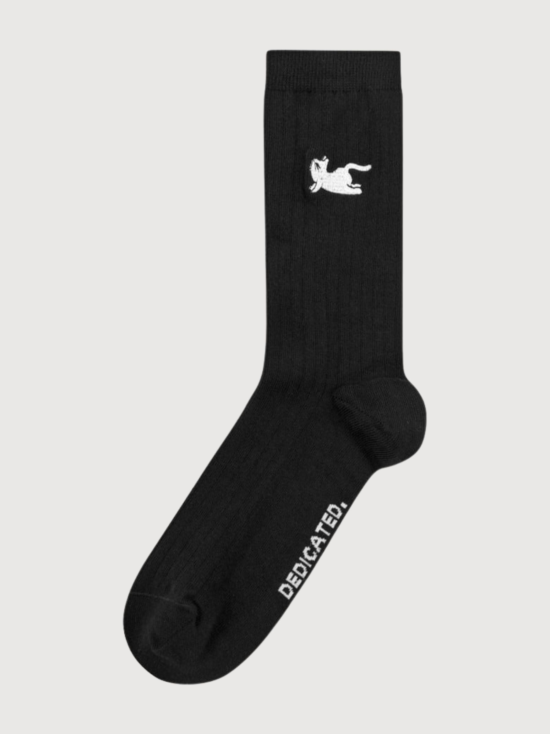 Rippensocken Knivsta-Katzen 3-Pack schwarz | Dedicated