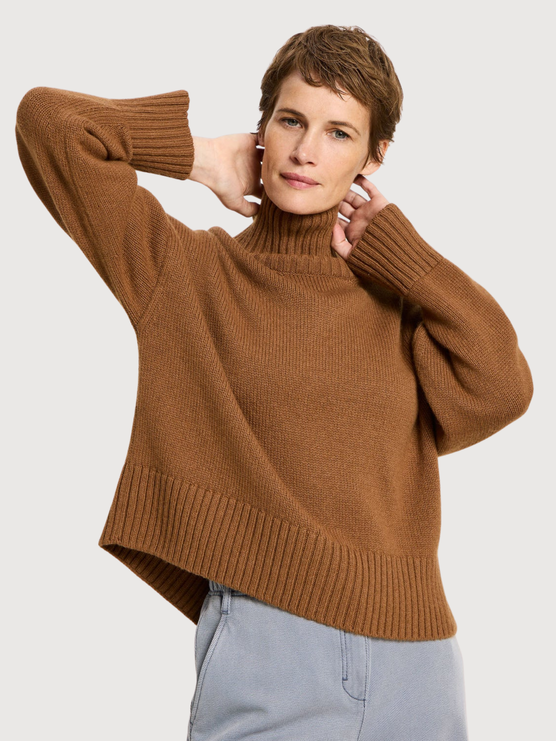 Pullover oversized brown woman | LANIUS
