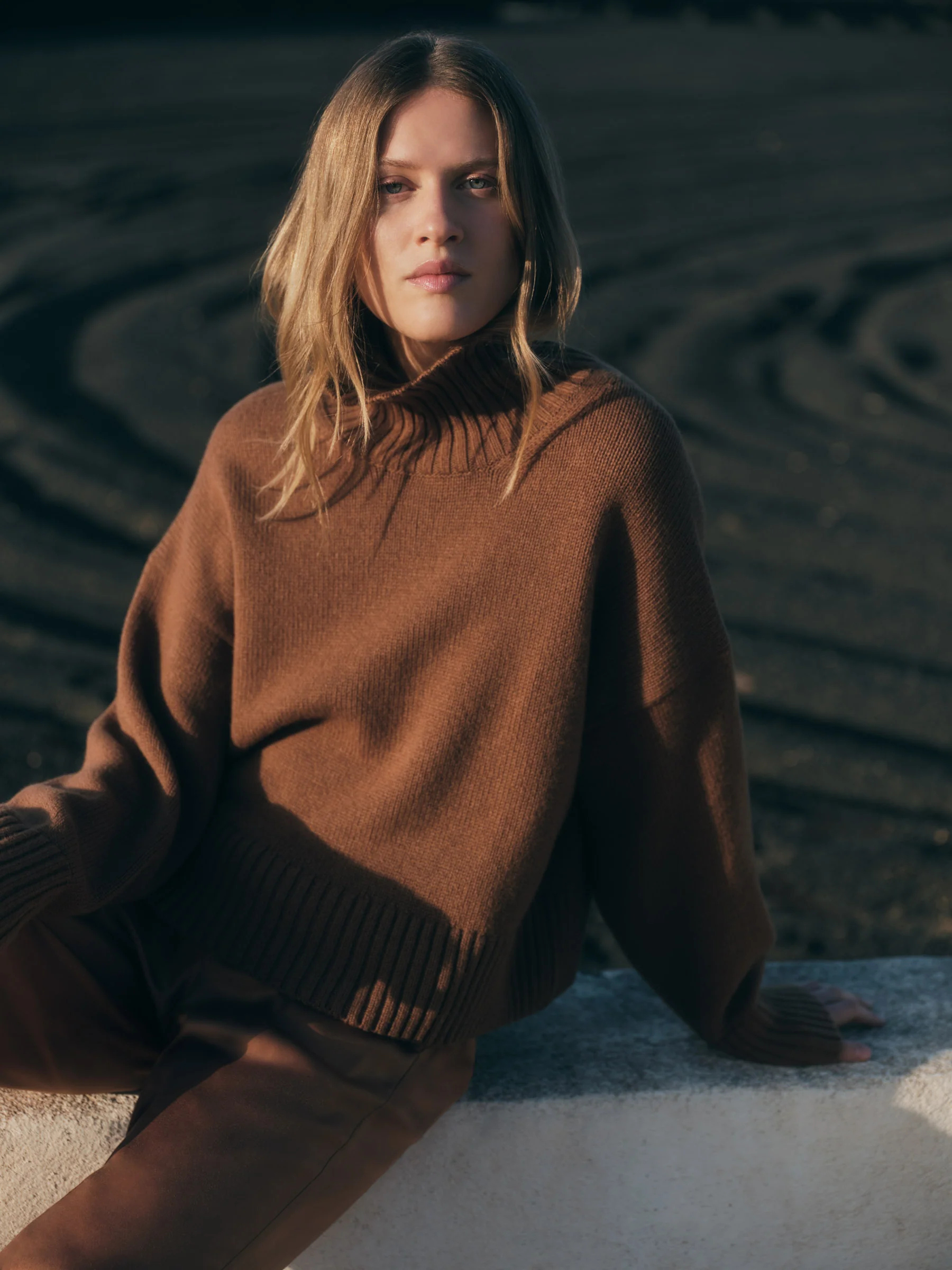 Pullover oversized brown woman | LANIUS