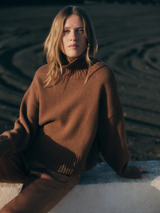 Pullover oversized brown woman | LANIUS