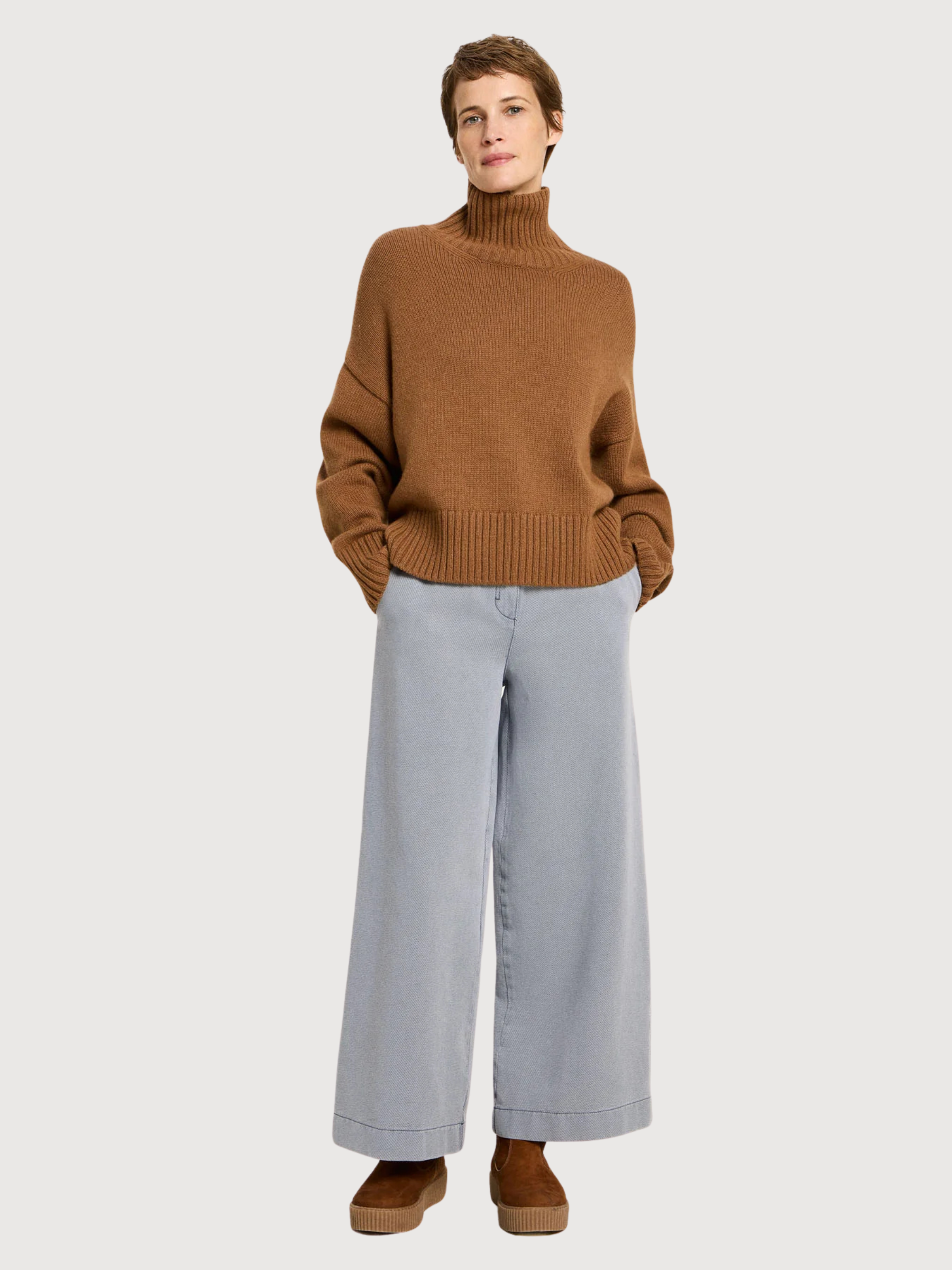 Pullover oversized brown woman | LANIUS