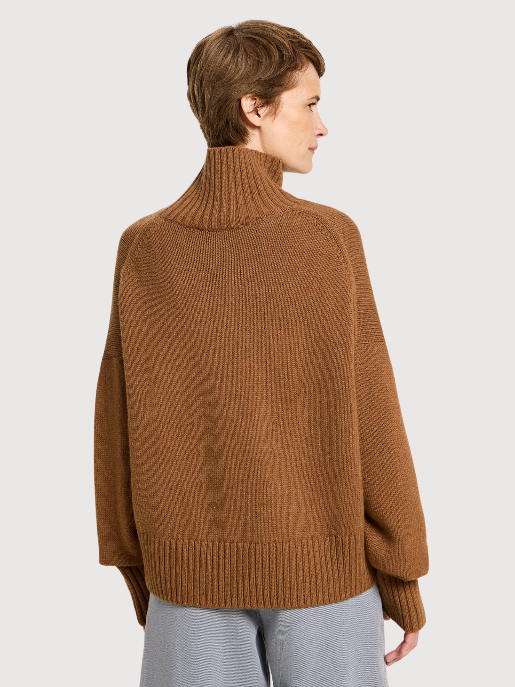 Pullover oversized brown woman | LANIUS