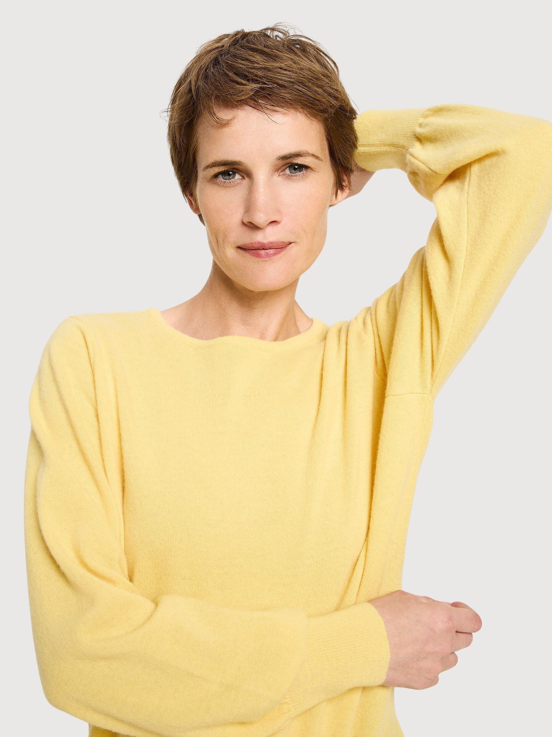 Pullover Round Neck Yellow Woman | Lanius