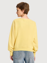 Pullover Round Neck Yellow Woman | Lanius
