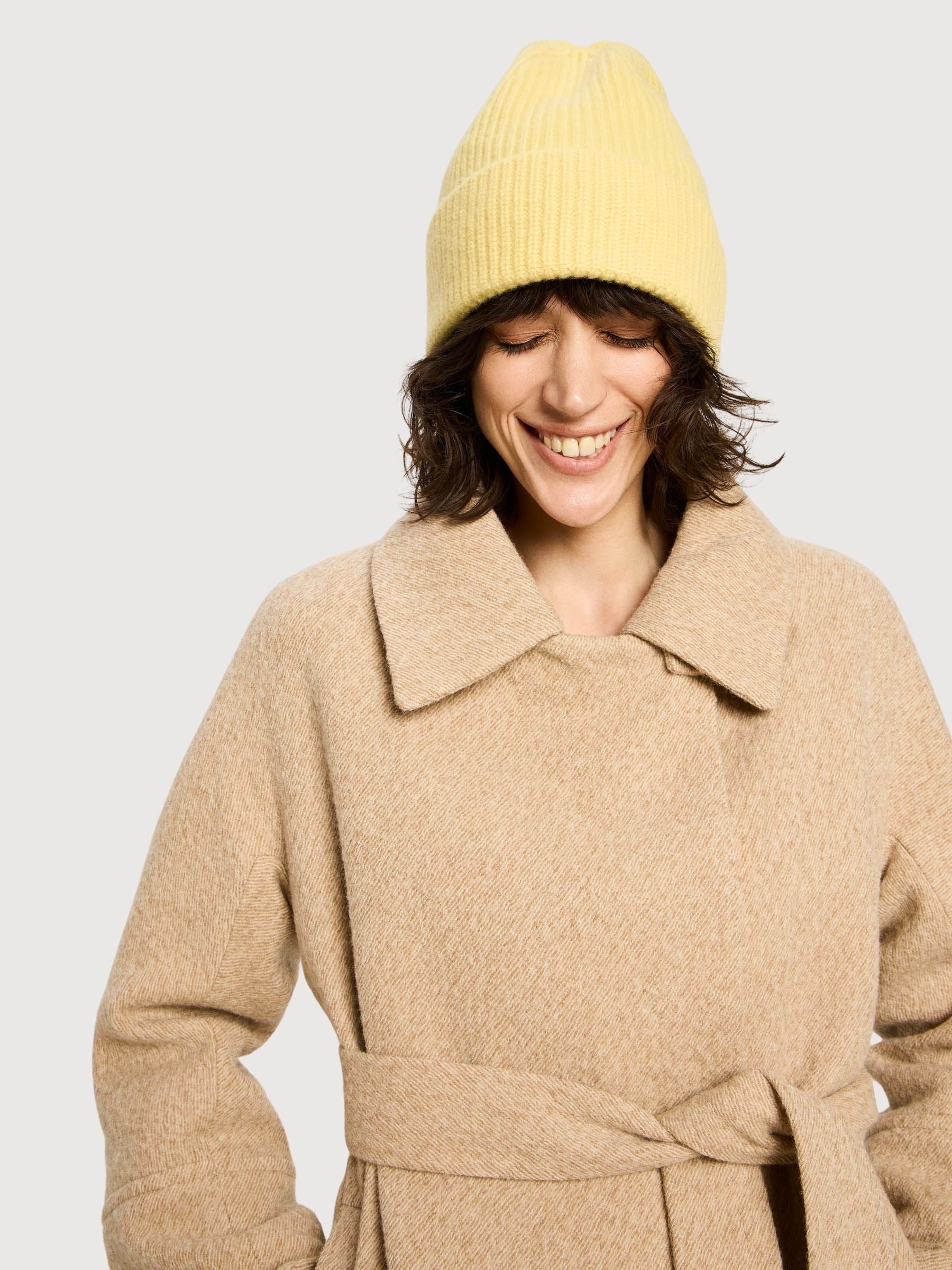 Berretto Giallo in Lana Vergine e Cashmere | LANIUS
