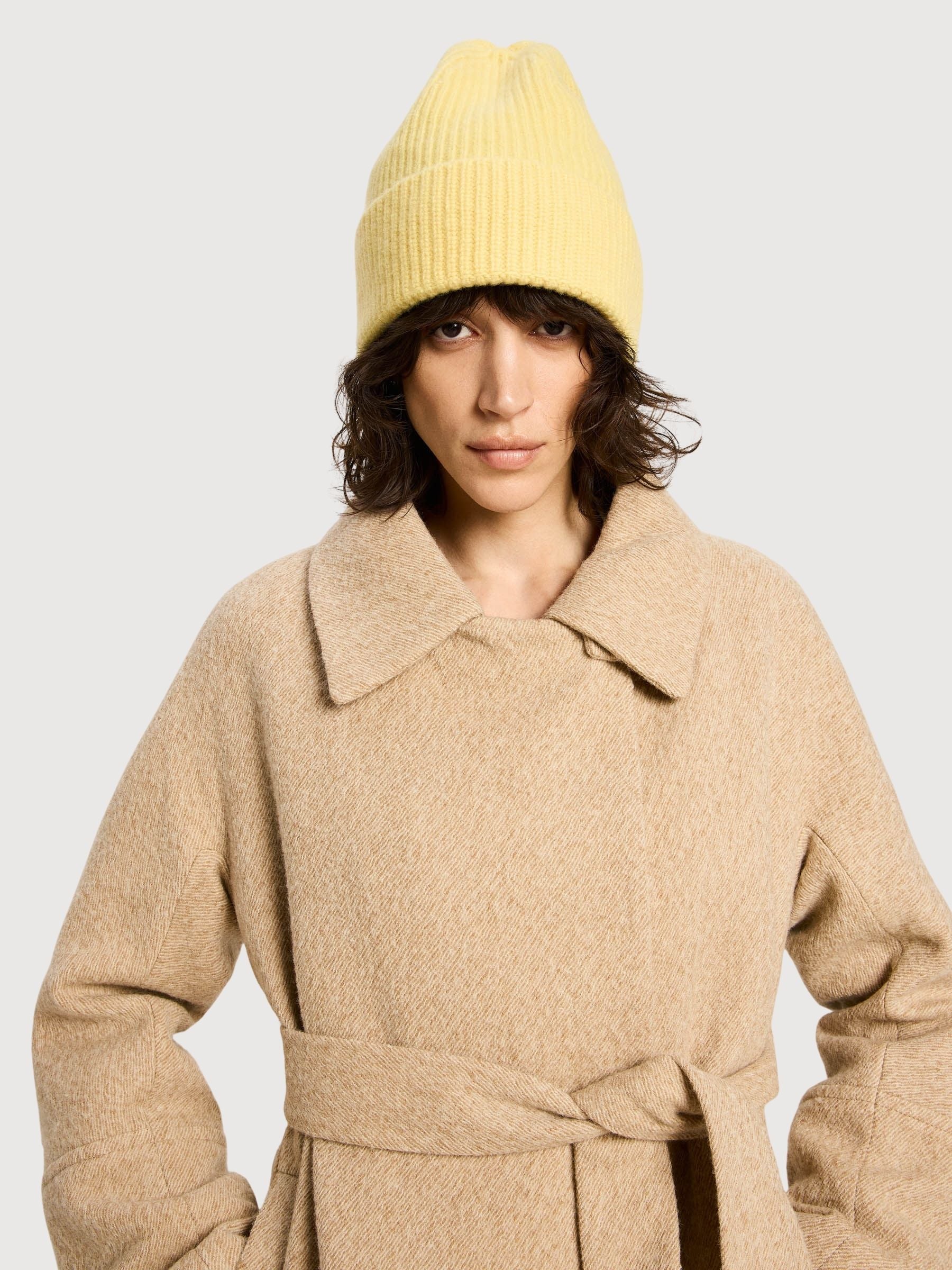 Berretto Giallo in Lana Vergine e Cashmere | LANIUS