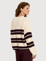 Pullover striped dark red woman | LANIUS