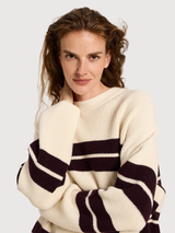 Pullover striped dark red woman | LANIUS
