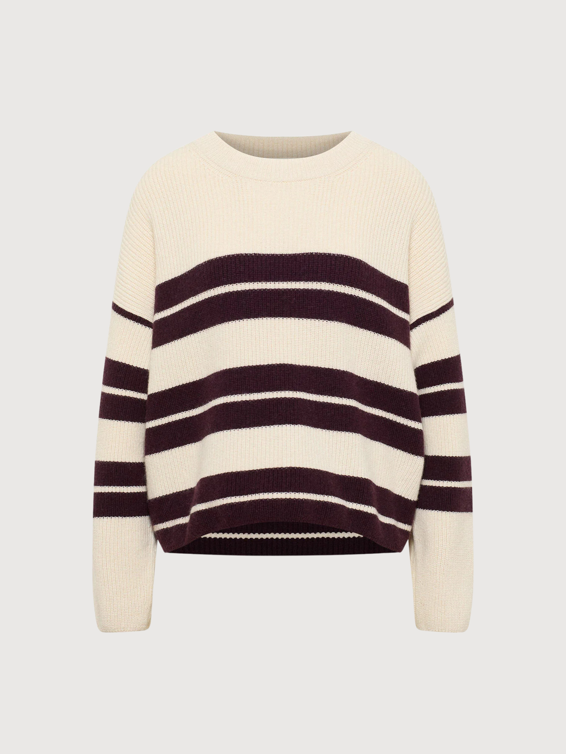 Pullover a righe rosso scuro donna | LANIUS