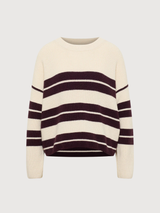 Pullover a righe rosso scuro donna | LANIUS