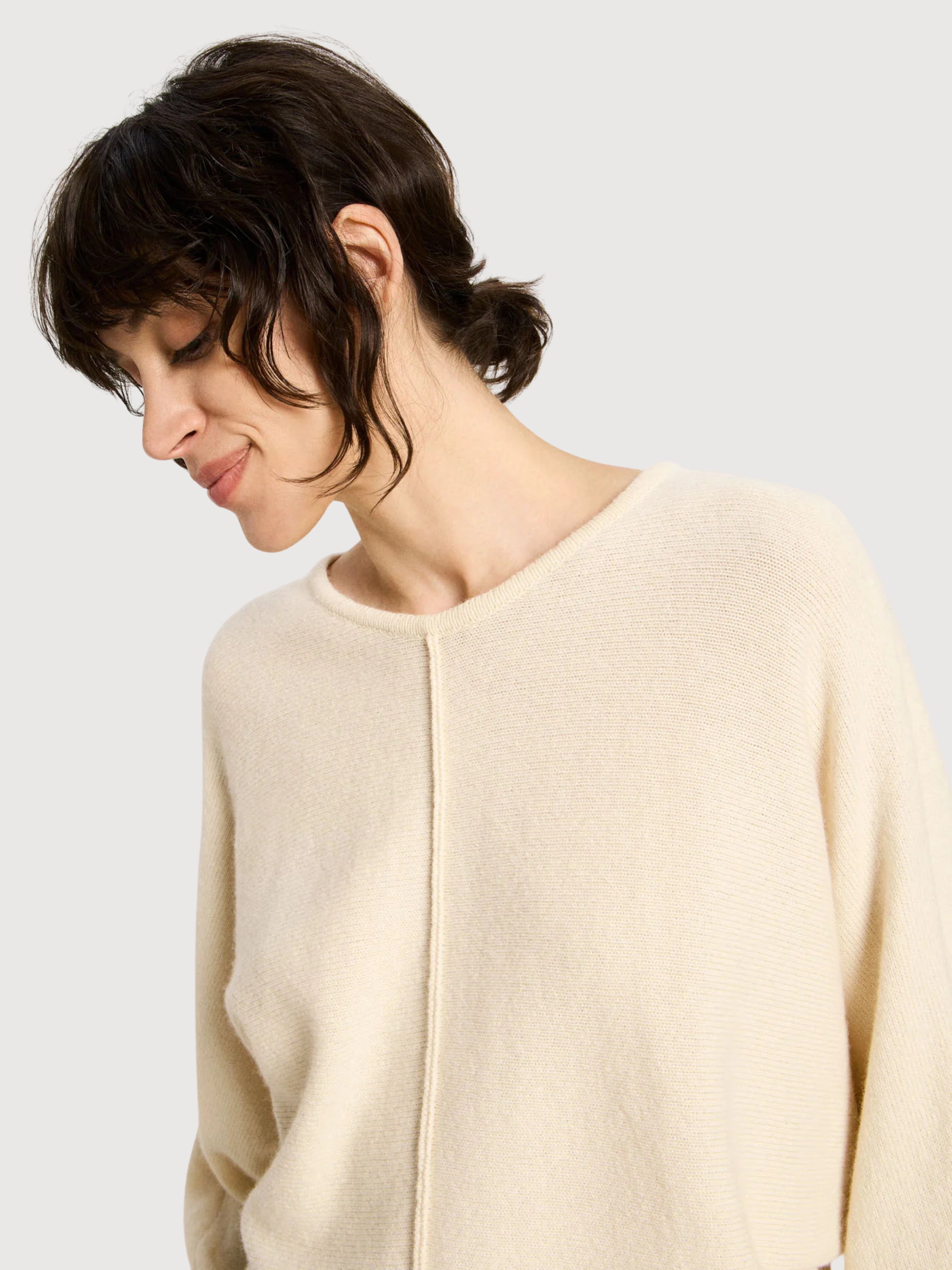Pullover Batwing White Woman | Lanius