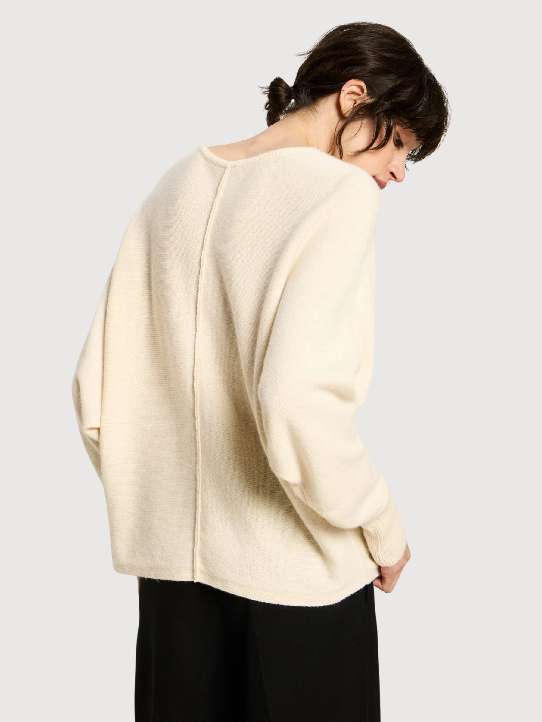 Pullover Batwing White Woman | Lanius