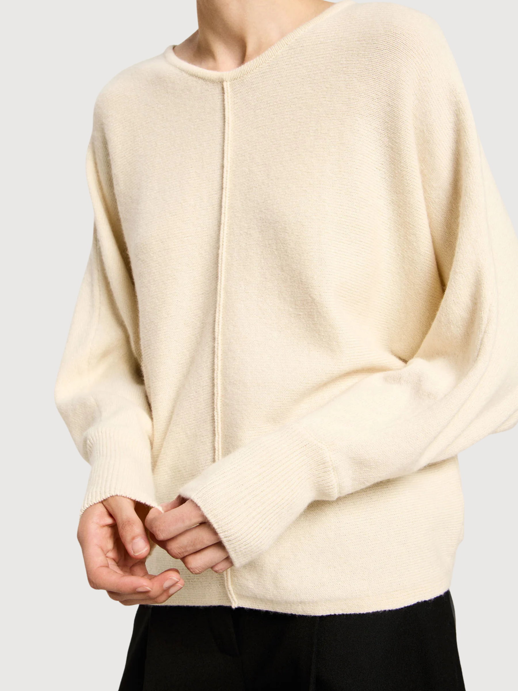 Pullover Batwing White Woman | Lanius