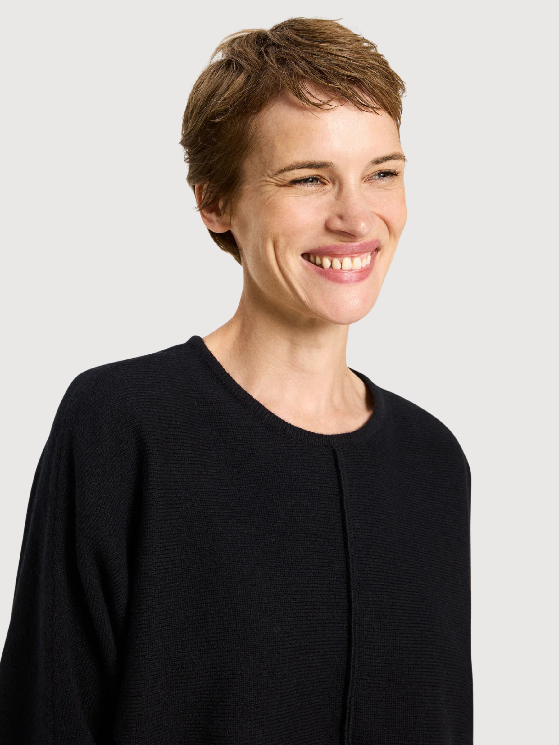Fledermaus Pullover GOTS Schwarz