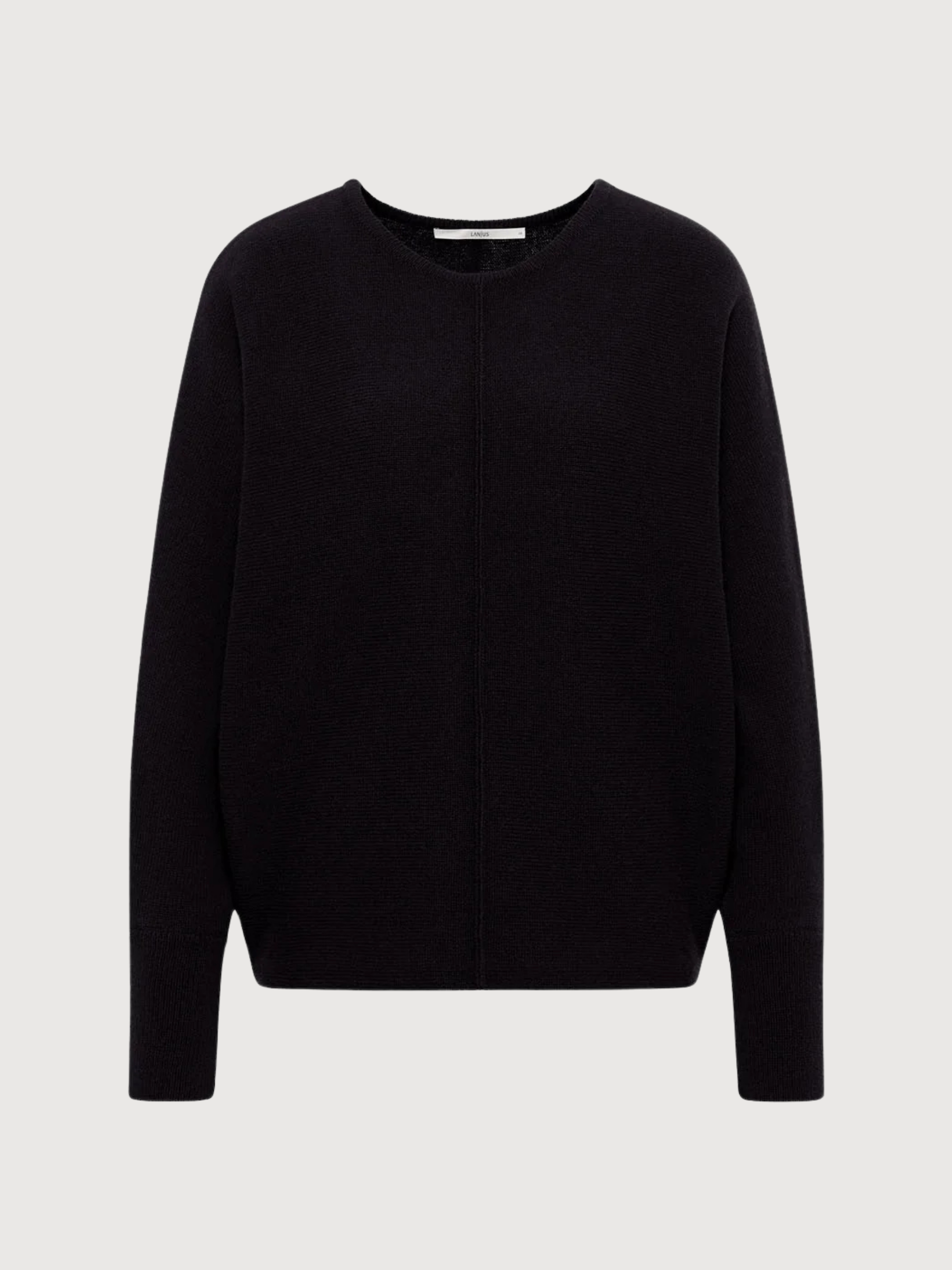 Fledermaus Pullover GOTS Schwarz