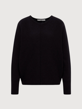 Fledermaus Pullover GOTS Schwarz