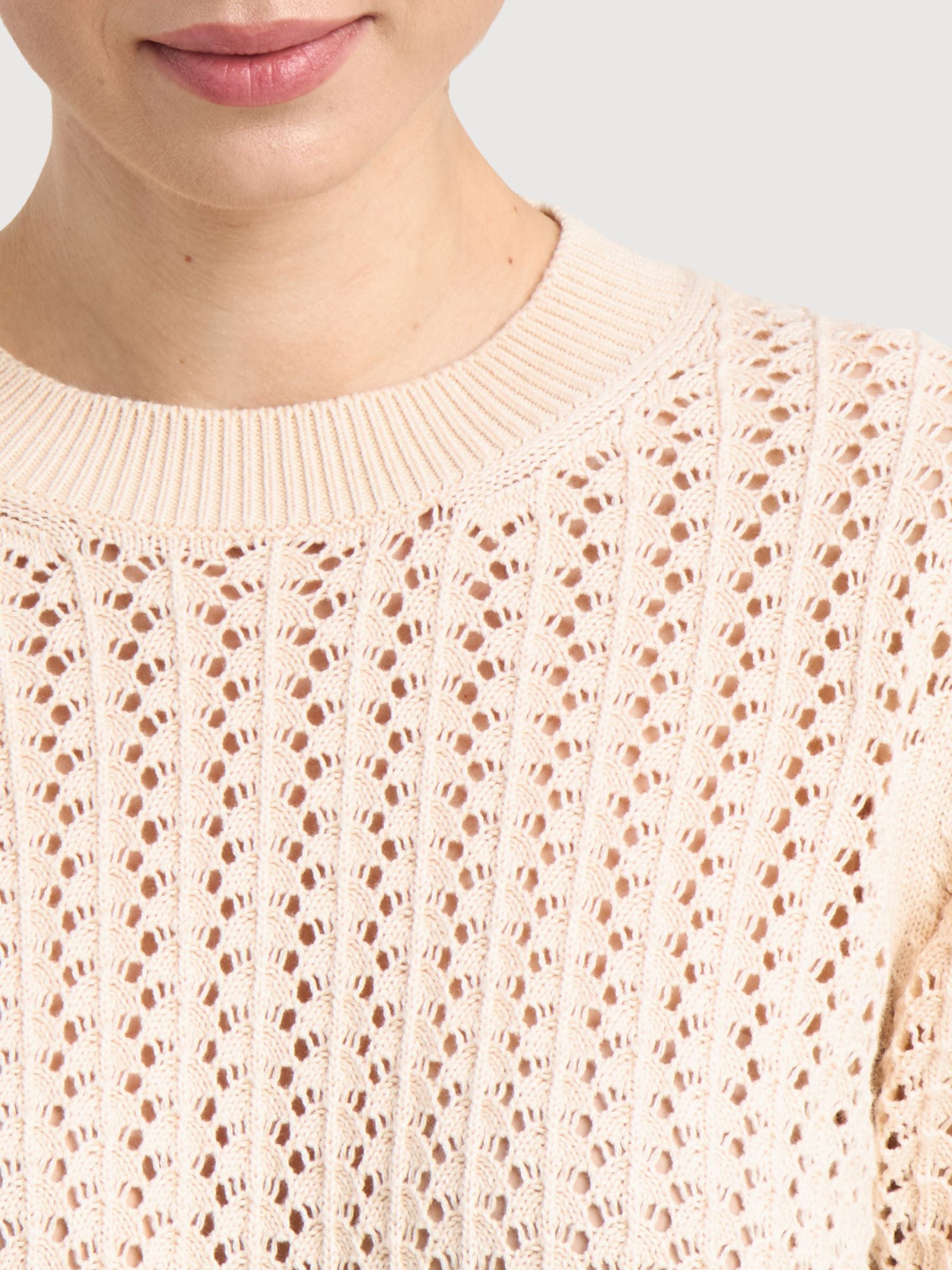 Gehäkeltes Strickshirt Flen in Vanilleweiß | Dedicated