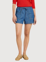 Shorts Jean Mid Blue Denim Gots Cotton | Lanius
