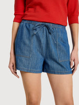 Shorts Jean Mid Blue Denim Gots Cotton | Lanius