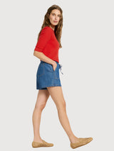 Shorts Jean Mid Blue Denim Gots Cotton | Lanius
