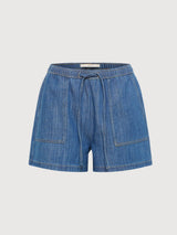Shorts Jean Mid Blue Denim Gots Cotton | Lanius
