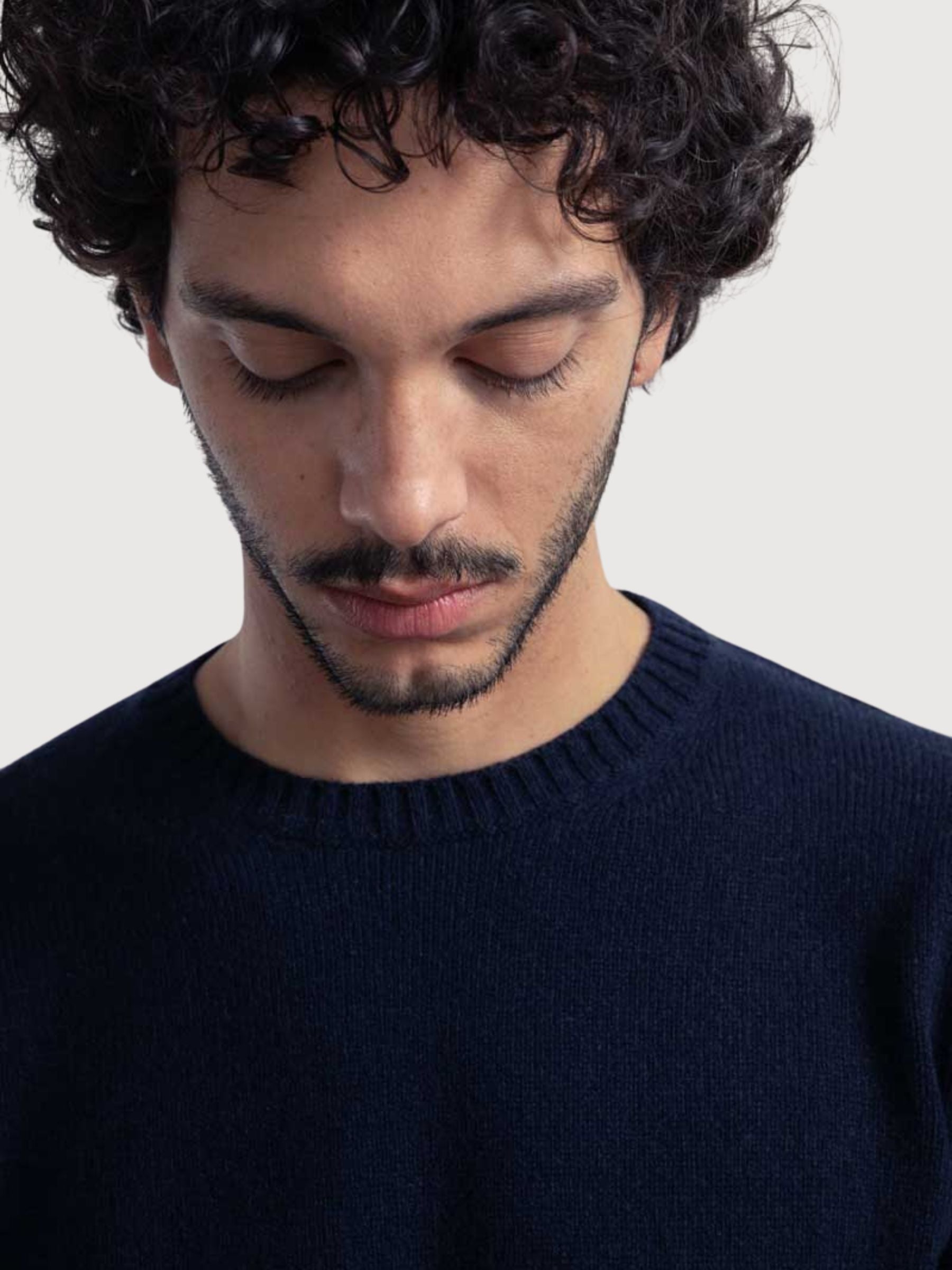 Pullover Romeo Blu Cashmere Recycelt Herren | Rifo