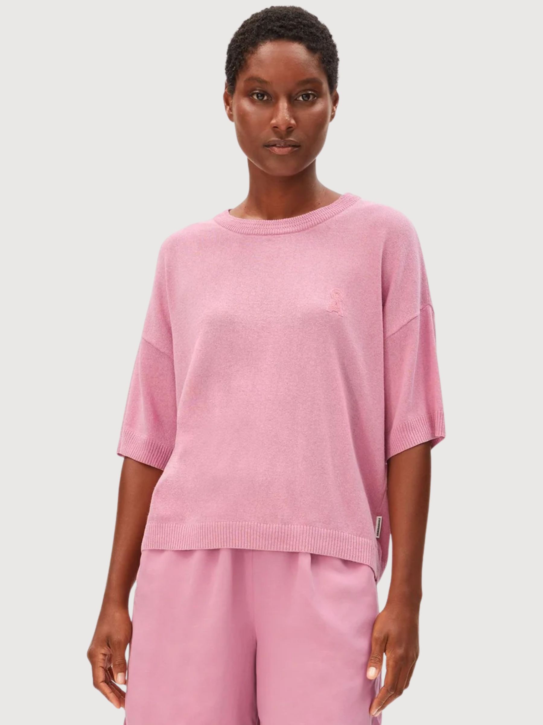 Linen Knit Sweater Washede Berry | Armedangels