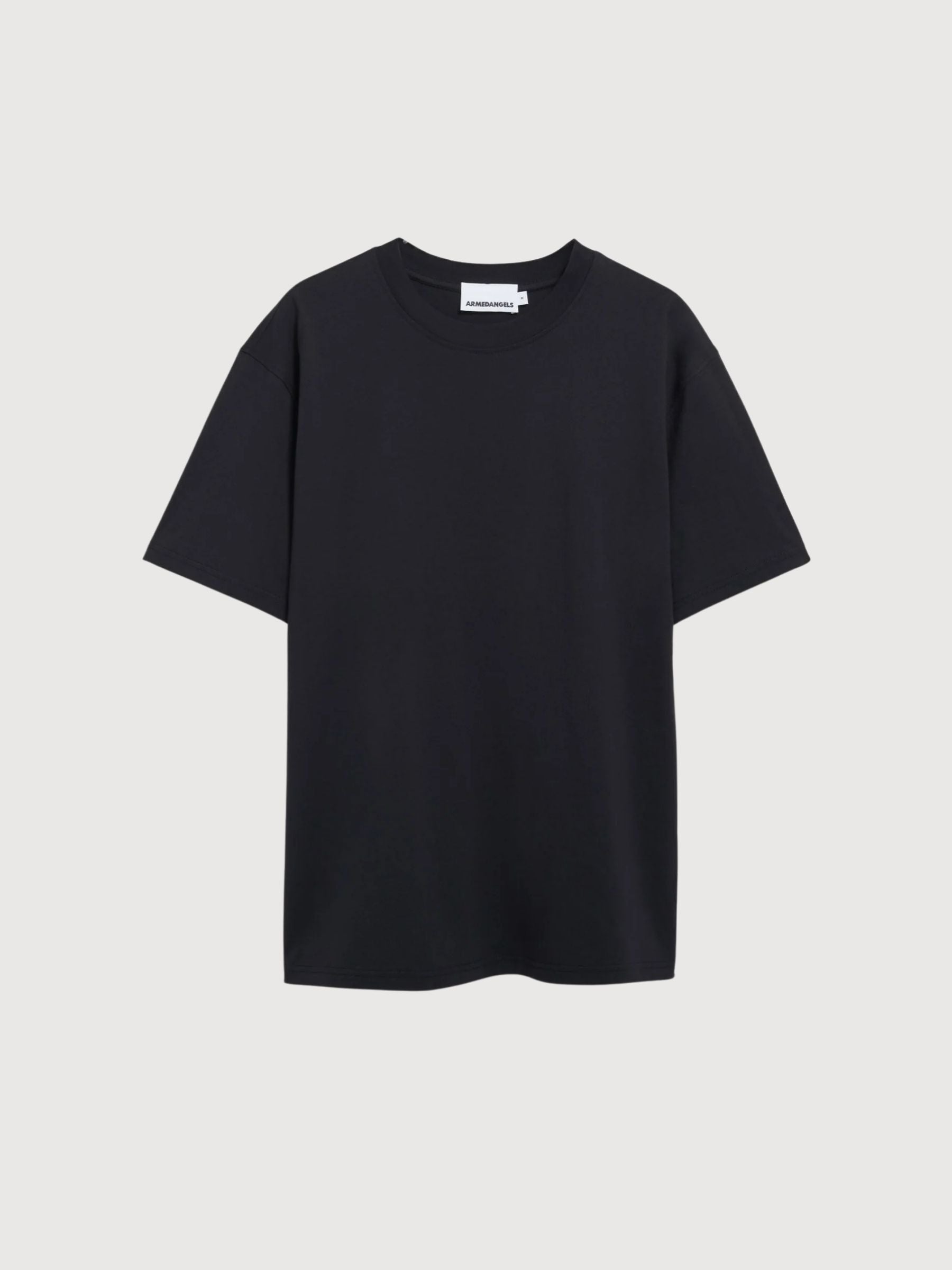 Mid Weight T-Shirt Maarkos Black | Armedangels
