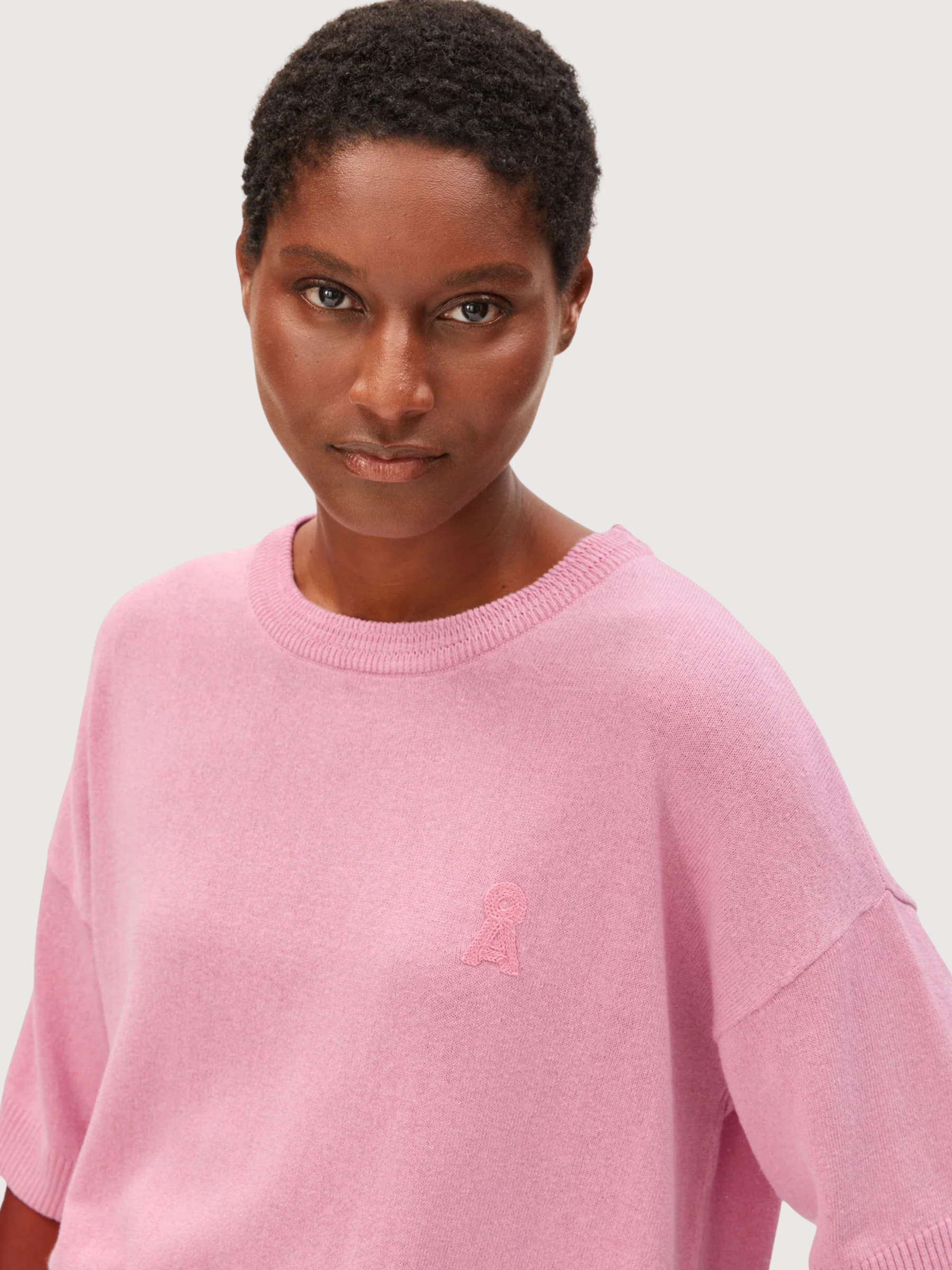 Linen Knit Sweater Washede Berry | Armedangels