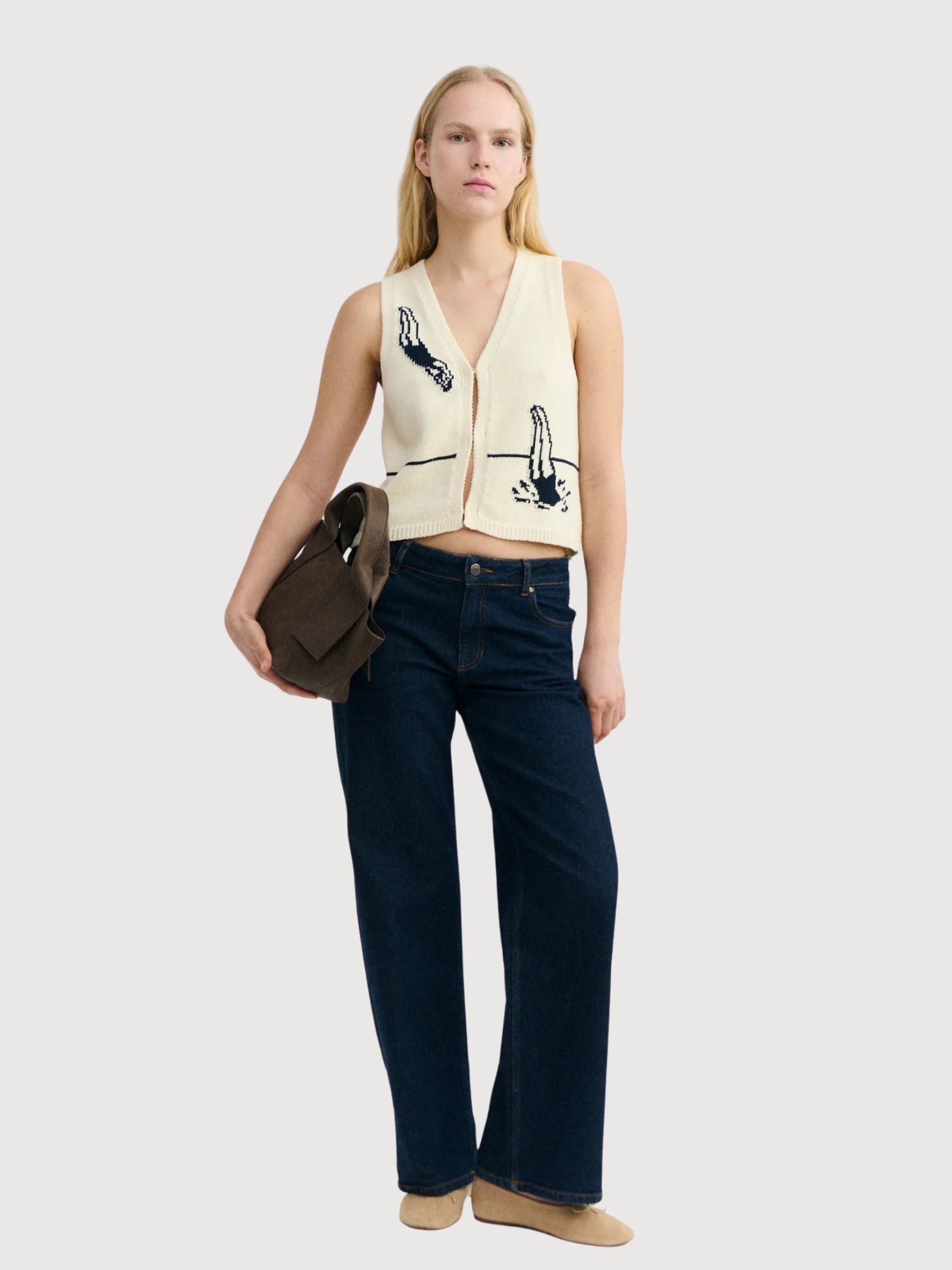 Vest Sweimmers Ecru Robbie Woman | Thinking Mu