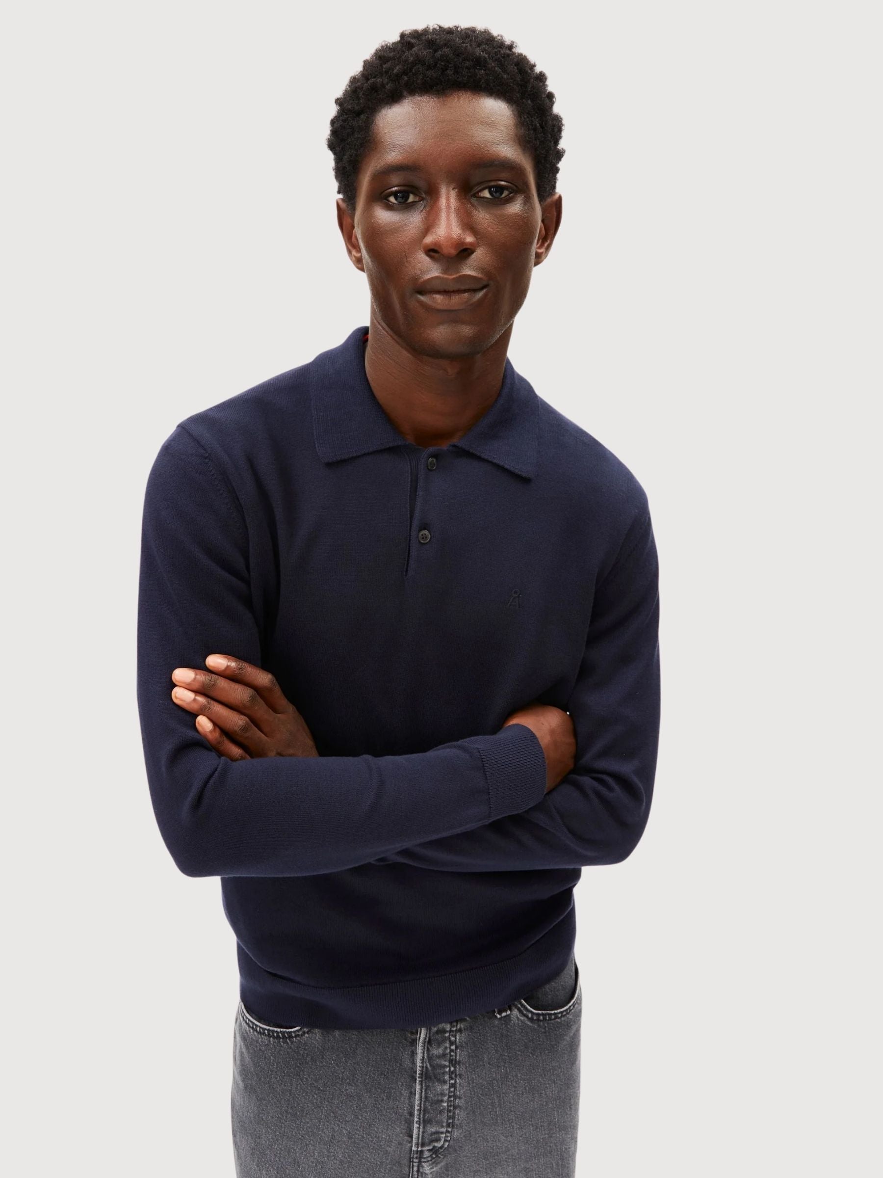 LONGSLEEVE KNIT POLOSHIRT | Armedangels