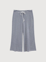 Trouser Striped Rib Woman InkBlue/white | Mazine