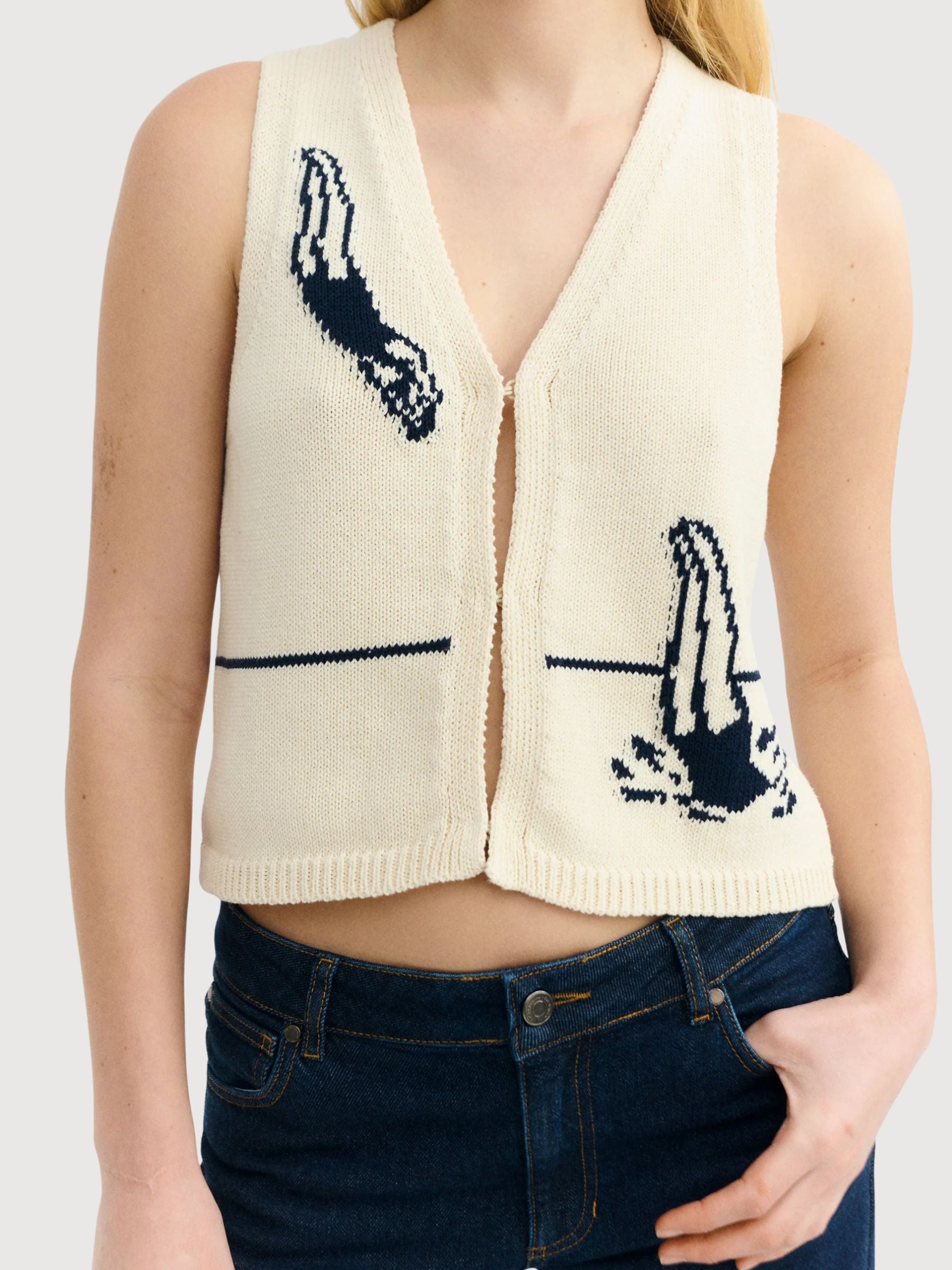 Vest Sweimmers Ecru Robbie Woman | Thinking Mu