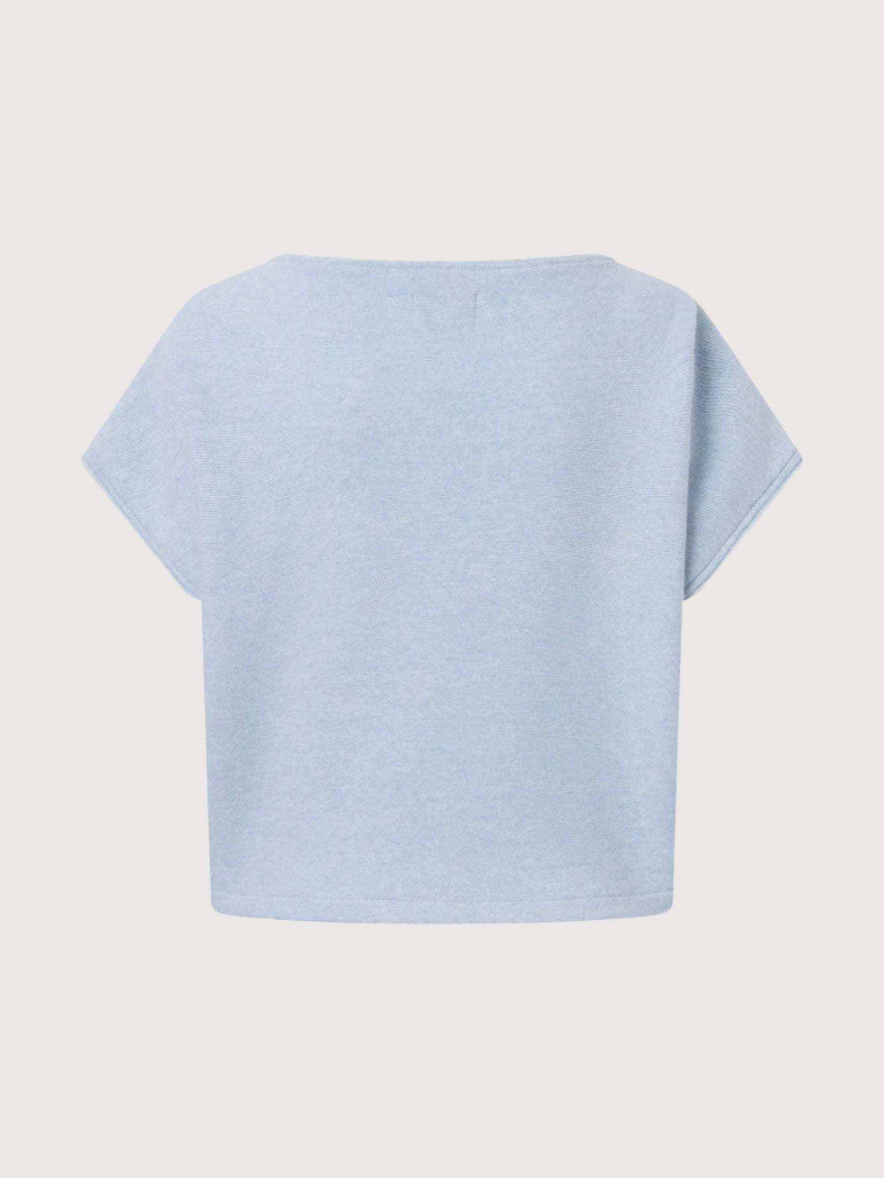 Shirt Evi Woman Azzuro Merino/Baumwolle | Stapf